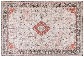 Bavlnený koberec 160 x 230 cm červená/béžová ATTERA Beliani