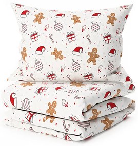 Bavlnené obliečky GINGER JOY biele Rozmer obliečky: 70 x 90 cm | 140 x 200 cm