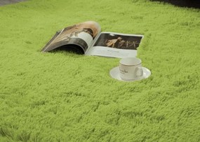 Protišmykový koberec SHAGGY zelený