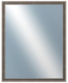 DANTIK - Zrkadlo v rámu, rozmer s rámom 80x100 cm z lišty TOOTH malá striebornočierna (3164)