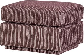 Vínovočervená čalúnená podnožka Lou – WOOOD