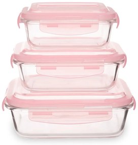 Sklenené dózy na potraviny 3 ks Freska – Premier Housewares