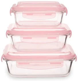 Sklenené dózy na potraviny 3 ks Freska – Premier Housewares