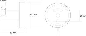 Sapho Sapho, X-ROUND GOLD dvojháčik, zlatá matná, XR202GB