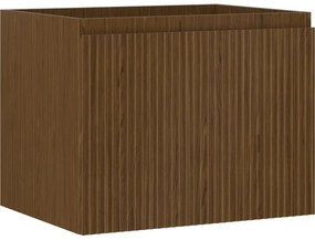 Mexen Rivel, kúpeľňová skrinka 60 cm, 1 zásuvka, drážkovaná, orech, 91A20-06047-1-BF86