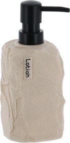 Dávkovač mydla Paola, piesková/s čiernymi prvkami, 400 ml