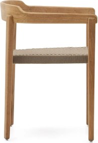 Drevená záhradná stolička v prírodnej farbe Icaro – Kave Home