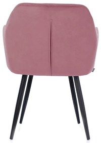 Dizajnová stolička Argento púdrovo ružová