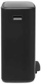 Matne čierny nášľapný oceľový odpadkový kôš 60 l Bo – Brabantia