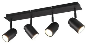 Matne čierne kovové bodové svietidlo 19x52 cm Angelo - Trio