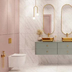 Invena Invena, podomietková bidetová batéria, zlatá lesklá, INV-BP-K0-B09-L