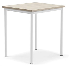 Stôl BORÅS PLUS, 700x600x760 mm, laminát - jaseň, biela
