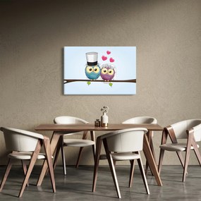 Obraz - Zamilované sovičky (90x60 cm)