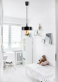 Závěsné stropní svítidlo / lustr LED E27, nastavitelné 0–100 cm, hliníkové stínidlo