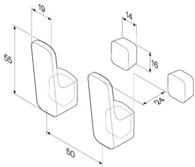 Háčik na uteráky AM.PM Func A8F35600 dvojitý, chróme