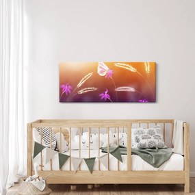 Obraz - Ružový motýľ (120x50 cm)