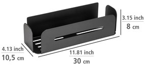 Matne čierna samodržiaca kovová kúpeľňová polička Bivio – Wenko