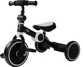 LEAN Toys Cross-Country pedálový bicykel Trojkolka čierna a biela