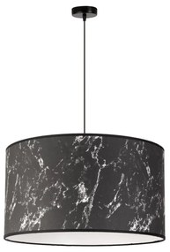 Duolla Duolla - Luster na lanku MARBLE 1xE27/40W/230V pr. 45 cm čierna/biela DU80443