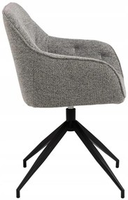 Otočné jídelní křeslo Brooke šedé