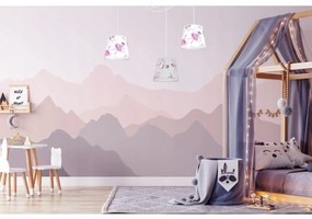 Detské závesné svietidlo Cone Spider, 3x textilné tienidlo so vzorom (výber zo 7 farieb), w