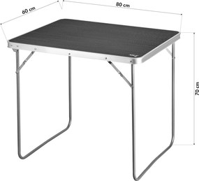 NC3401 TM. ŠEDÝ KEMPINGOVÝ STÔL 80×60×70 CM NILS CAMP