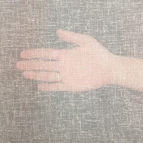 Krémová záclona PETRA v prirodzenom vzhľade ukončená olovkom  - šité na mieru
