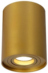 Lucide 22952/01/02 TUBE - Stropné bodové osvetlenie - priemer 9,6 cm - 1xGU10 - Matné zlato / Pattina