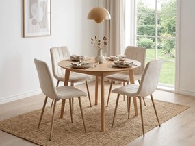 Béžová zamatová stolička LAVA CAMEL BEIGE