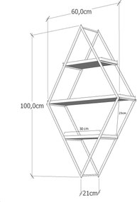 Nástenná polica Prizma