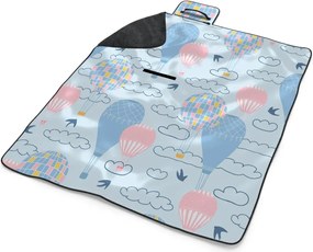 Sablio Plážová deka Teplovzdušné farebné balóny: 200x140 cm