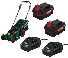 Parkside® Aku kosačka na trávu Prma 40-Li D2 + 2 x Akumulátor 20 V/4 Ah + 2 x Nabíjačka akumulátora 20 V/4,5 A (800010259)