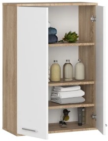 Kúpeľňová skrinka FIN H934 W64 2D dub sonoma / biela