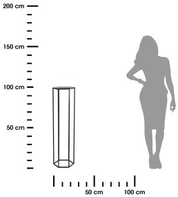 Stojan na kvety Loftstyle III 100 cm čierny