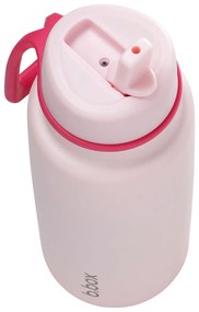 Antikorová termofľaša so slamkou 1 l - ružová