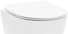 Rea, toaletné sedátko z duroplastu s pomalým zatváraním a jednoduchým odopnutím, biela, REA-C6001