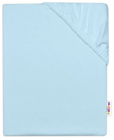 Baby Nellys Detská jersey plachta do postieľky - sv. modrá 140x70