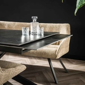 Rozkladací jedálenský stôl 45-31 180/260x90cm Ceramic Natural Black  - Komfort-nábytok
