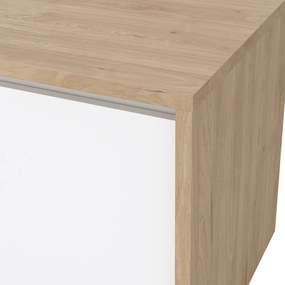 Biely/v prírodnej farbe TV stolík v dekore duba 179x52x48 cm Next – Tvilum