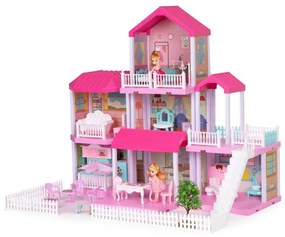 Skladací domček pre bábiky Villa + záhradný nábytok pre bábiky