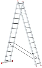 Hliníkový dvojdielny výsuvný rebrík VENBOS HOBBY, 2x13 priečok, 6,18 m
