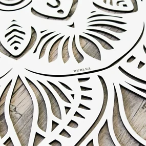 DUBLEZ | Vyrezávaná 3D Mandala - lotosový kvet