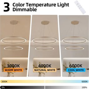 Brilagi - LED stmievateľný luster na lanku PORTOFINO LED/98W/230V pr. 80 cm béžový + DO