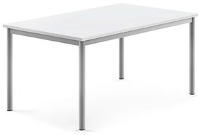 Stôl BORÅS, 1200x800x600 mm, laminát - biela, strieborná