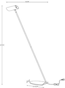Lucide 19700/01/30 - Stojacia lampa HESTER 1xGU10/7W/230V čierna