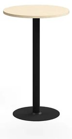 Barový stôl VERTICUS, Ø700x1100 mm, breza/čierna