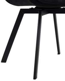 Jedálenská stolička Jordi Cord - čierna