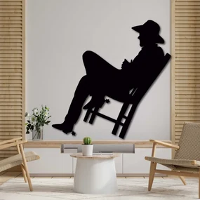 Elegantný drevený obraz na stenu -  KOVBOJ | SENTOP PR0437 plywood