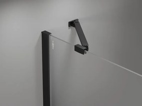 Mexen Mist-H, 1-krídlové sprchové dvere pravé 90 cm, číre sklo, čierny profil, 8A5-090-000-70-00-P