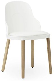 Stolička Allez Chair Ultra Leather – biela/dub